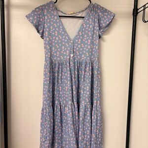 See You Monday Women’s Floral Babydoll Dress Size small short sleeve